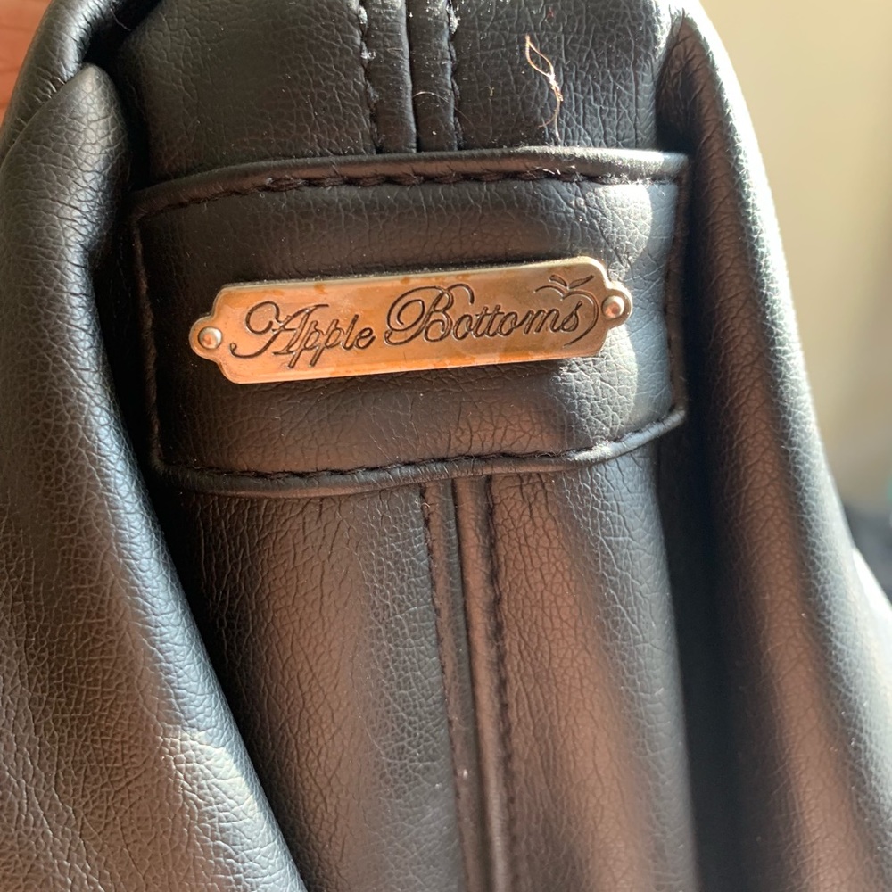 Apple bottom leather coat